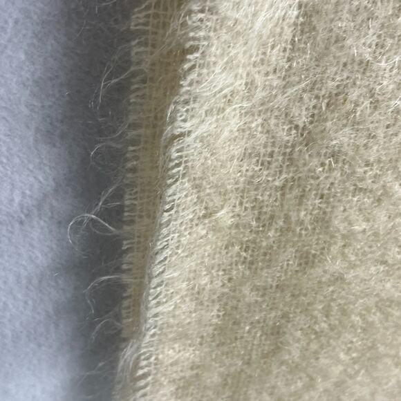 Unbranded Luxurious Rectangle Thin Open Knit Soft Mohair Fringe Scarf 68"x18" - Picture 4 of 9